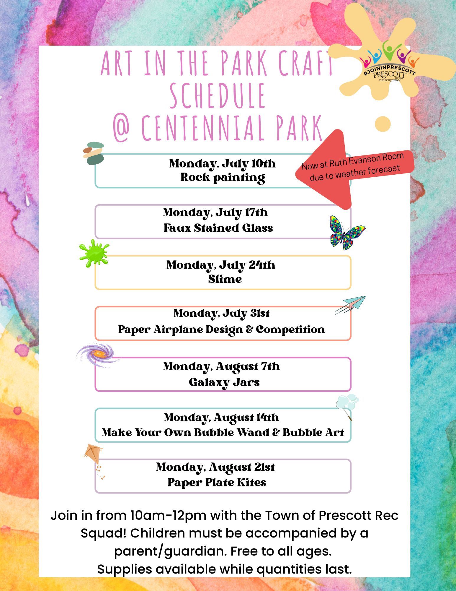 Community Calendar Town of Prescott