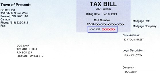 image of tax bill